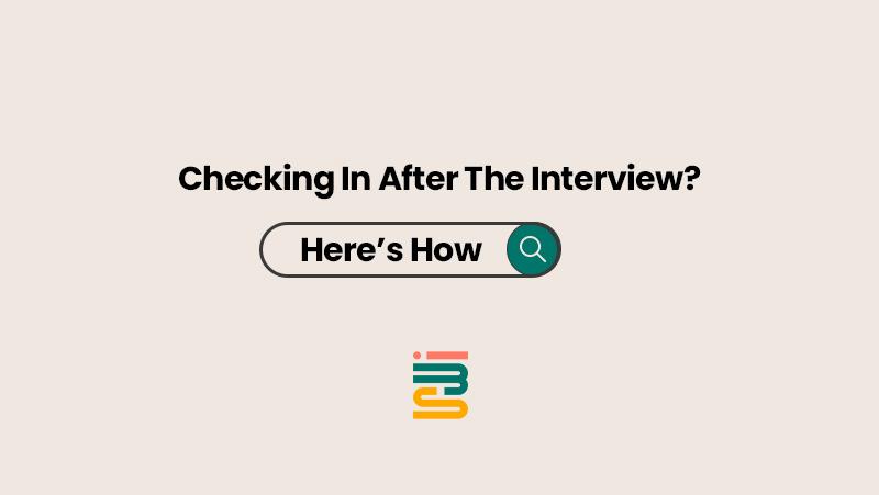 how to check in after an interview